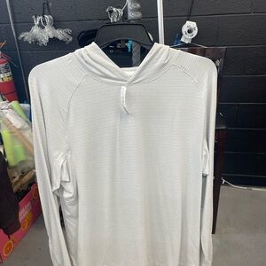 Lululemon Athletica Light Gray Hooded Top